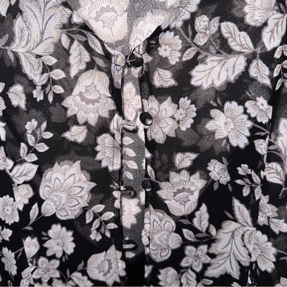 Black swan button up floral dress - Picture 5 of 6